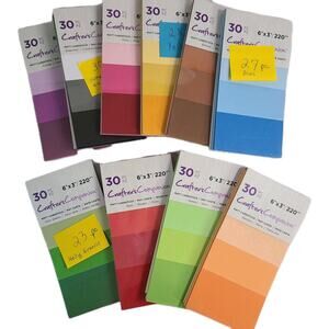 Crafters Companion Cardstock  Lot of 10 Packs - 3 x 6 Assorted Colors
